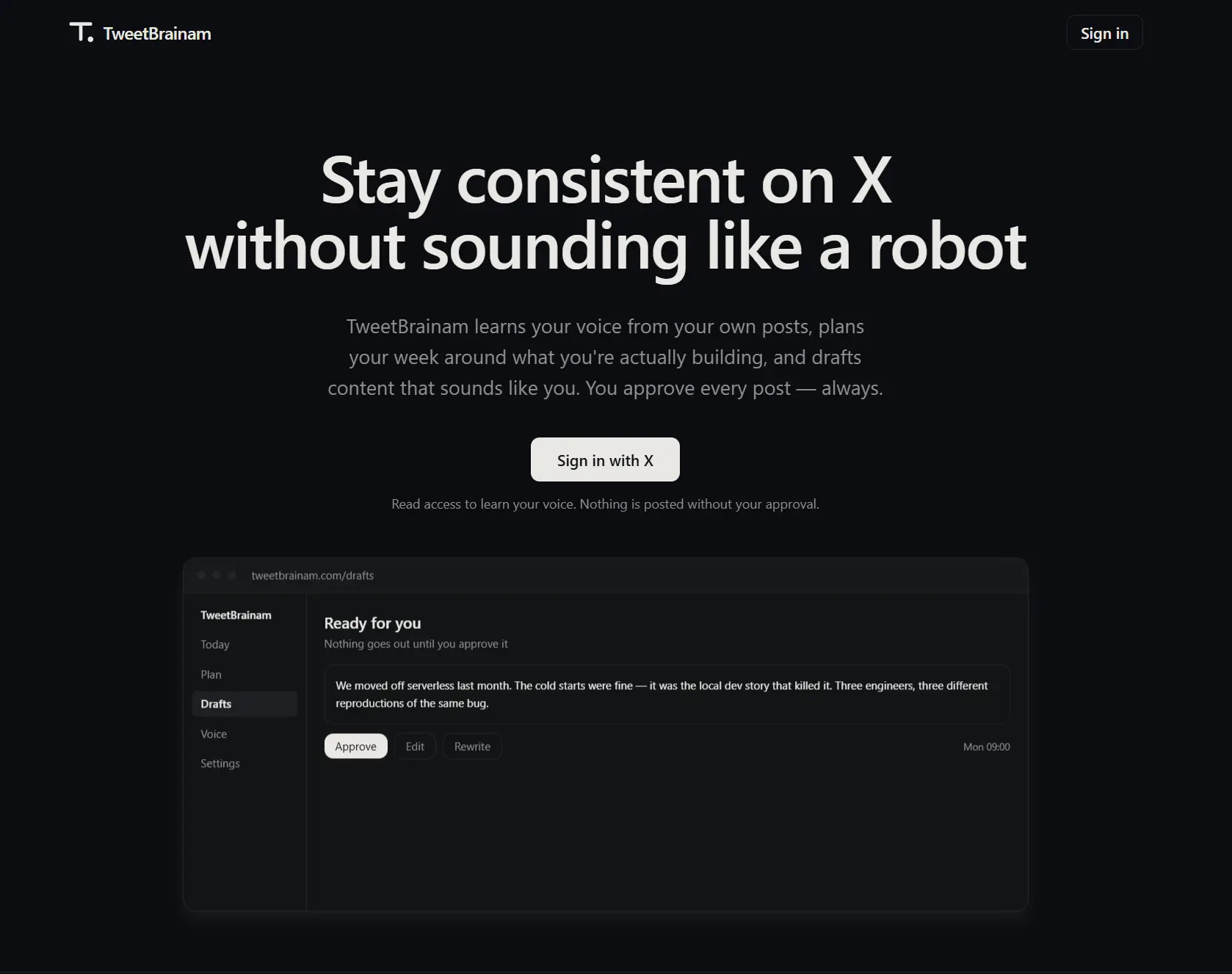 Tweeter Brainam Website